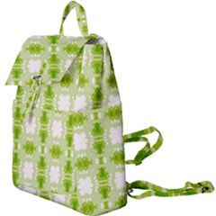 Seamless Wallpaper Background Green White Buckle Everyday Backpack by Pakrebo