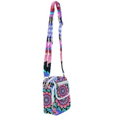 Mandala Symmetry Meditation Shoulder Strap Belt Bag by Pakrebo