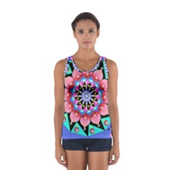 Mandala Symmetry Meditation Sport Tank Top  by Pakrebo