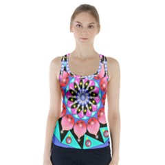 Mandala Symmetry Meditation Racer Back Sports Top by Pakrebo