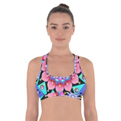 Mandala Symmetry Meditation Cross Back Sports Bra by Pakrebo