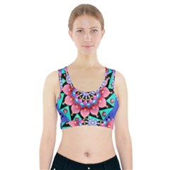 Mandala Symmetry Meditation Sports Bra With Pocket by Pakrebo