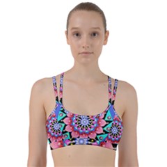 Mandala Symmetry Meditation Line Them Up Sports Bra by Pakrebo