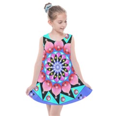 Mandala Symmetry Meditation Kids  Summer Dress