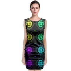 Seamless Pattern Design Ornament Classic Sleeveless Midi Dress