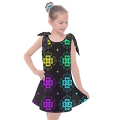 Seamless Pattern Design Ornament Kids  Tie Up Tunic Dress