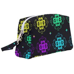 Seamless Pattern Design Ornament Wristlet Pouch Bag (large)