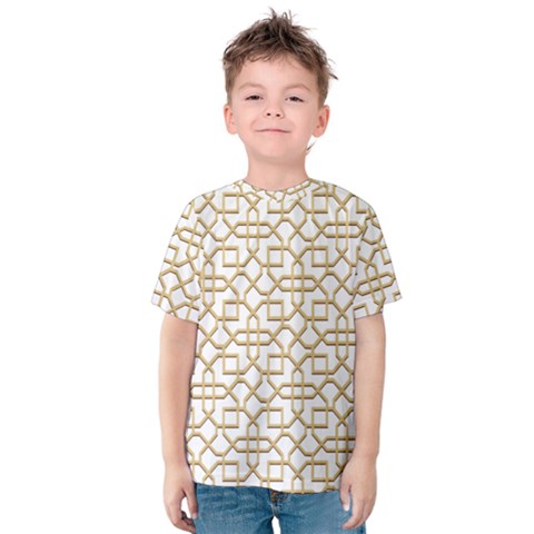 Graphic Mughal Pattern Jali Jaali Kids  Cotton Tee by Pakrebo