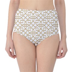 Graphic Mughal Pattern Jali Jaali Classic High-waist Bikini Bottoms by Pakrebo