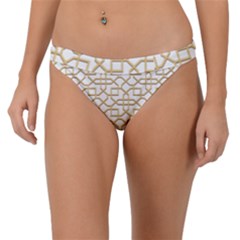 Graphic Mughal Pattern Jali Jaali Band Bikini Bottom by Pakrebo