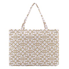 Graphic Mughal Pattern Jali Jaali Medium Tote Bag by Pakrebo