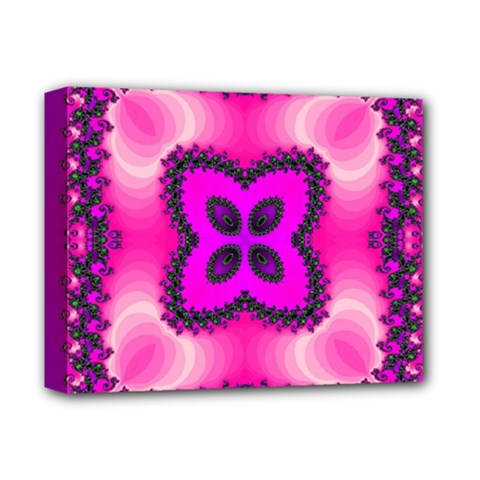 Kaleidoscope Ornament Pattern Deluxe Canvas 14  X 11  (stretched) by Pakrebo