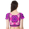 Kaleidoscope Ornament Pattern Short Sleeve Crop Top View2