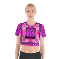 Kaleidoscope Ornament Pattern Cotton Crop Top by Pakrebo