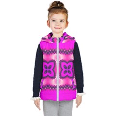 Kaleidoscope Ornament Pattern Kids  Hooded Puffer Vest by Pakrebo