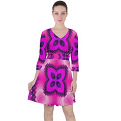 Kaleidoscope Ornament Pattern Ruffle Dress by Pakrebo