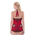 Beautiful Elegant Hearts With Roses Boyleg Halter Swimsuit  View2