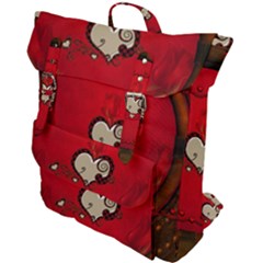 Beautiful Elegant Hearts With Roses Buckle Up Backpack by FantasyWorld7