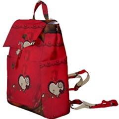 Beautiful Elegant Hearts With Roses Buckle Everyday Backpack by FantasyWorld7