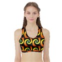 Spiral Seamless Pattern Fractal Sports Bra with Border View1