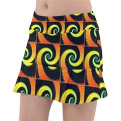 Spiral Seamless Pattern Fractal Tennis Skirt