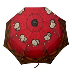 Beautiful Elegant Hearts With Roses Folding Umbrellas by FantasyWorld7