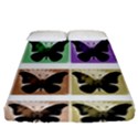 Seamless Wallpaper Butterfly Fitted Sheet (Queen Size) View1