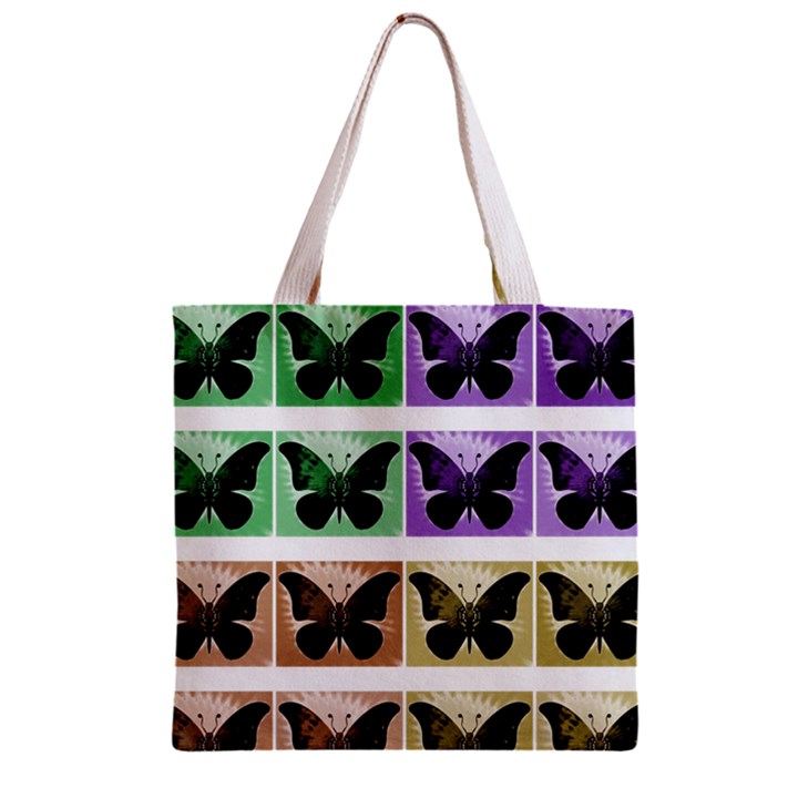 Seamless Wallpaper Butterfly Zipper Grocery Tote Bag