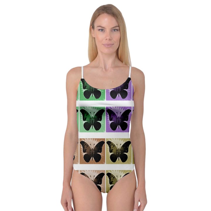 Seamless Wallpaper Butterfly Camisole Leotard 