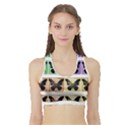 Seamless Wallpaper Butterfly Sports Bra with Border View1