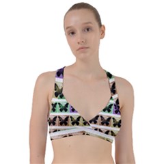 Seamless Wallpaper Butterfly Sweetheart Sports Bra by Pakrebo