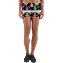 Seamless Wallpaper Butterfly Yoga Shorts