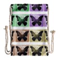 Seamless Wallpaper Butterfly Drawstring Bag (Large) View1