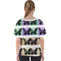 Seamless Wallpaper Butterfly V-Neck Dolman Drape Top View2