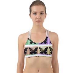 Seamless Wallpaper Butterfly Back Web Sports Bra