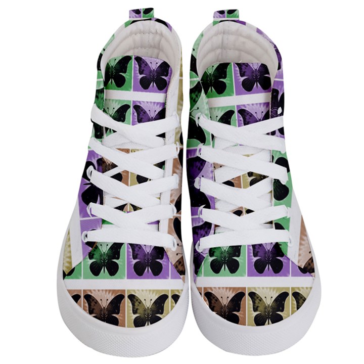 Seamless Wallpaper Butterfly Kids  Hi-Top Skate Sneakers