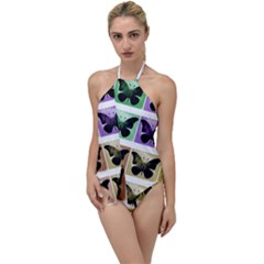 Seamless Wallpaper Butterfly Go with the Flow One Piece Swimsuit