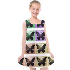 Seamless Wallpaper Butterfly Kids  Cross Back Dress