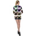 Seamless Wallpaper Butterfly Long Sleeve Satin Shirt View2