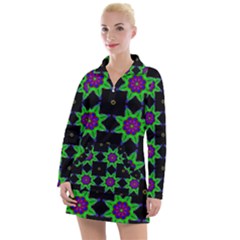 Seamless Wallpaper Pattern Women s Long Sleeve Casual Dress