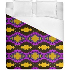 Seamless Wallpaper Digital Pattern Yellow Brown Purple Duvet Cover (california King Size) by Pakrebo