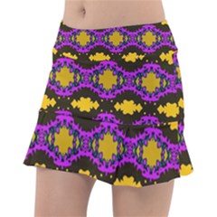 Seamless Wallpaper Digital Pattern Yellow Brown Purple Tennis Skirt