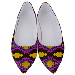 Seamless Wallpaper Digital Pattern Yellow Brown Purple Women s Low Heels by Pakrebo