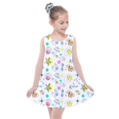 Summer Pattern Design Colorful Kids  Summer Dress by Pakrebo