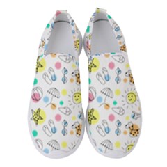 Summer Pattern Design Colorful Women s Slip On Sneakers by Pakrebo