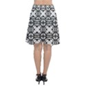 Seamless Wallpaper Pattern Ornamen Black White Chiffon Wrap Front Skirt View2