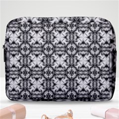 Seamless Wallpaper Pattern Ornamen Black White Make Up Pouch (large) by Pakrebo