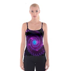 Fractal Spiral Space Galaxy Spaghetti Strap Top by Pakrebo