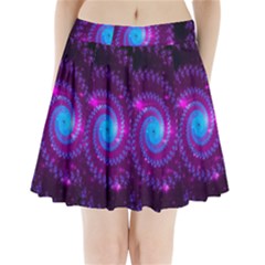 Fractal Spiral Space Galaxy Pleated Mini Skirt by Pakrebo