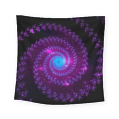 Fractal Spiral Space Galaxy Square Tapestry (small) by Pakrebo